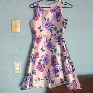 Pink and Purple Butterfly Kids Dress